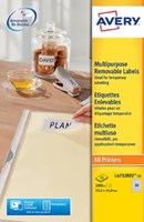 AVERY afneembare witte etiketten Stick & Lift ft 35,6 x 16,9 mm, 2.000 stuks, 80 per blad