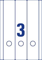AVERY Printbare rugetiketten 'Block Out 29,7 x 5,9 cm doos van 25 blad 75 stuks wit/rood-2