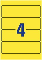 AVERY Printbare rugetiketten Block Out ft 19,2 x 6,1 cm doos van 20 blad 80 stuks geel-3