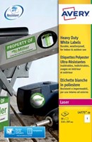 AVERY weerbestendige etiketten 210 x 297 mm 20 stuks 1 per blad
