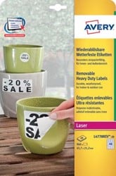 Avery afneembare weerbestendige etiketten 45,7 x 21,2 mm wit doos van 960 etiketten