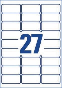 AVERY Zelfklevende badge ft 63,5 x 29,6 mm, doos van 540 stuks, wit-2