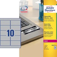 AVERY ultrasterke zilverkleurige etiketten 96 x 50,8 mm 200 stuks-3