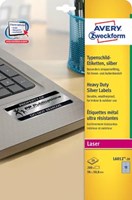 AVERY ultrasterke zilverkleurige etiketten 96 x 50,8 mm 200 stuks