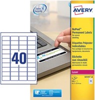 Security etiket Avery NO-PEEL 45,7 x 25,4 mm-2