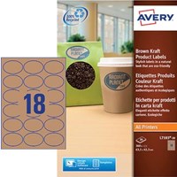 AVERY Productetiketten uit karton ft 63,5 x 42,3 mm, ovaal, 360 stuks, 18 per blad-2