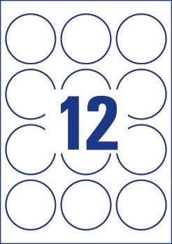 AVERY Afneembare productetiketten diameter: 60 mm, rond, 240 stuks, 12 per blad, doos van 20 blad-2