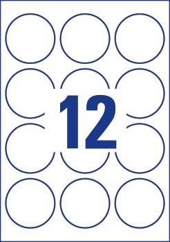 AVERY Afneembare productetiketten diameter: 60 mm, rond, 240 stuks, 12 per blad, doos van 20 blad-2