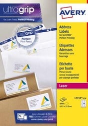Avery etiketten 63,5 x 33,9mm 24 etiketten per vel