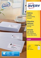 Avery etiketten 99,1 x 33,9mm 16 etiketten per vel