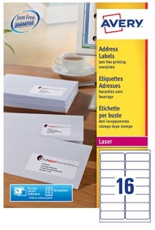 Avery etiketten 99,1 x 33,9mm 16 etiketten per vel-3