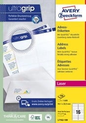 Avery etiketten 99,1 x 33,9mm 16 etiketten per vel