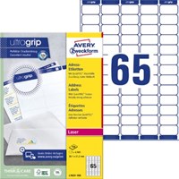 AVERY mini-etiketten ft 38,1 x 21,2 mm, 6.500 stuks, doos van 100 blad, wit, voor laserprinters-2