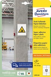 Avery sterk klevende papieren etiketten 105 x 48 mm pak van 240 etiketten