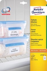 Avery diepvriesetiketten Ft 63,5 x 33,9 mm, wit, doos van 600 etiketten