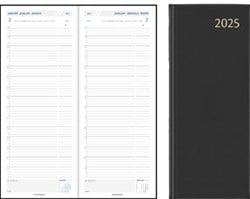 Dagagenda 2025 Aurora Longo LA411 Linnen zwart