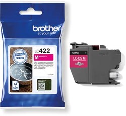 Inktcartridge Brother LC-422M rood