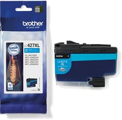 Inktcartridge Brother LC-427XLC blauw
