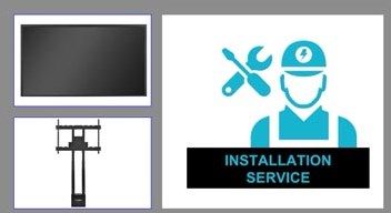 86 inch Led display panel Legamaster Discover 2 met muurkolom-2