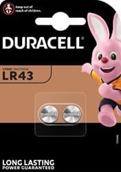 Duracell knoopcel batterij Alkaline Electronics LR43 15V