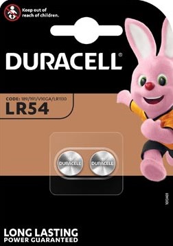 Duracell knoopcel batterij Alkaline Electronics LR54 15V