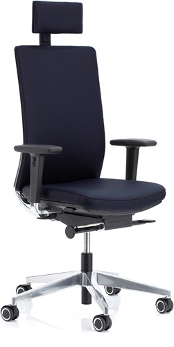 Leren-bureaustoel-donkerblauw