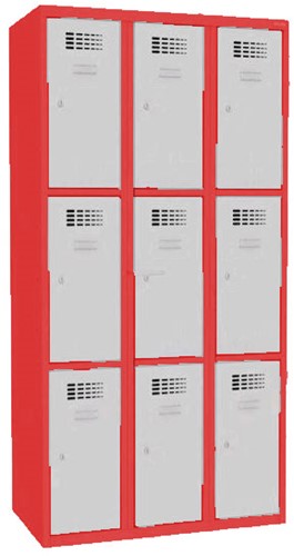 Lockerkast-9-vakken-rood
