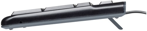 Logitech MK120 hoogte verstelbaar.