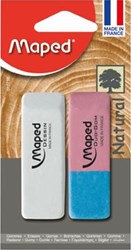 Maped gum Dessin & gum Duo-Gom, blister van 2 stuks