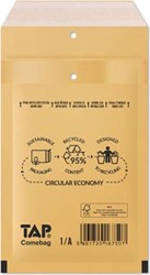 Comebag luchtkussenenveloppen 100 x 165 mm met stripsluiting bruin doos van 200 stuks