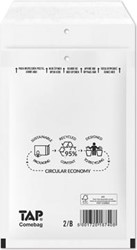 Comebag luchtkussenenveloppen 120 x 215 mm met stripsluiting wit doos van 200 stuks