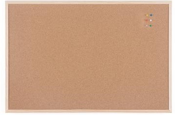 Bi-Office kurkbord met houten kader 60 x 90 cm