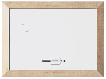 Kleine Whiteboard 45x60cm Houten Kader Bisilque Kamashi