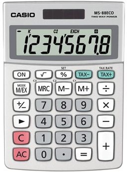 Casio bureaurekenmachine MS-88 ECO