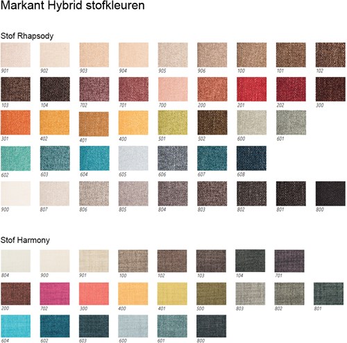 Markant Hybrid stofkleuren