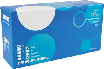 Wegwerphandschoenen nitril XS blauw doos van 100 stuks