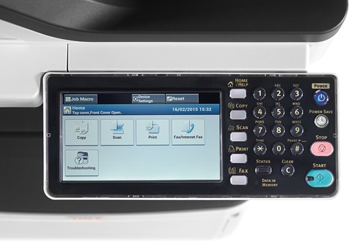OKI MC853 touchscreen.
