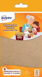 Avery Family ovale etiketten 4 x 9 cm kra, ophangbare etui met 18 etiketten