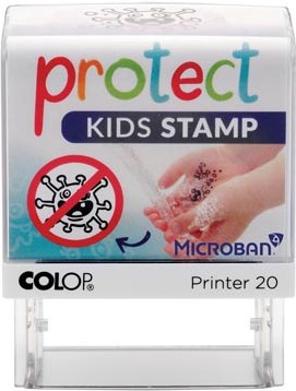 Colop printer 20 Microban, Protect kids stamp, stempel die kinderen helpt hun handen goed te wassen