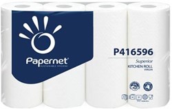 Papernet keukenrol Superior, 3-laags, 51 vellen, pak van 4 rollen