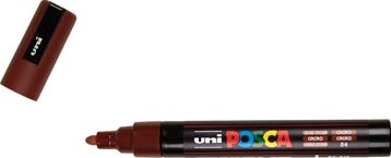 Verfstift Posca PC5M M chocolade bruin 6 stuks-2