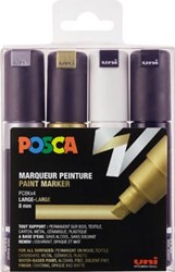 Posca paintmarker PC-8K set van 4 stuks assorti zwart