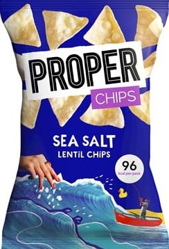 Proper lentil chips Sea Salt  zak van 20 g