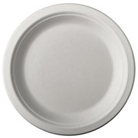 Bord pure rond wit diameter 18 cm uit suikerriet pak van 50 stuks-2