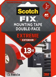 Scotch Fix Extreme Exterior montagetape 19 mm x 5 m draagt tot 13 kg