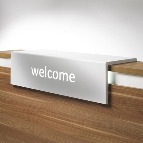 Paneel voor balie met LED verlichting