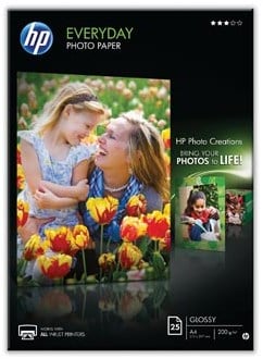 HP Fotopapier Everyday 200 gram pak van 25 blad