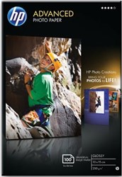 Fotopapier 10 x 15 cm HP Advanced 250 gram pak van 100 vel glanzend