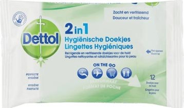 Dettol reinigingsdoekjes 2-in-1 pak van 12 stuks-2