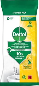 Reinigingsdoekjes Dettol antibacterieël Citrus 72st